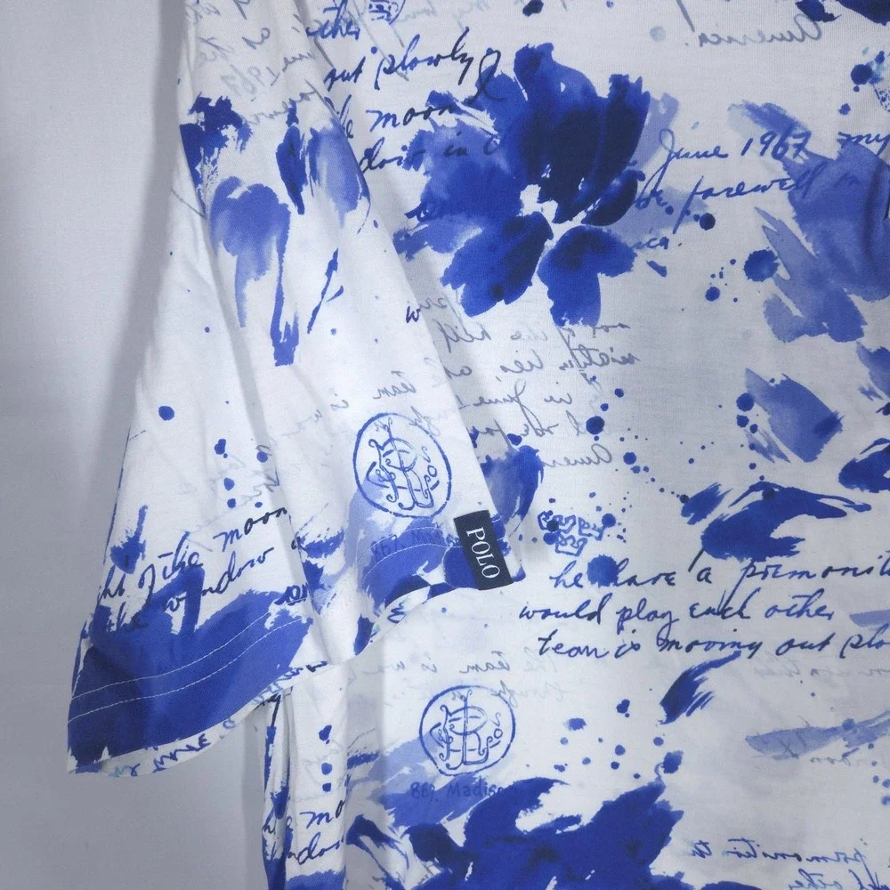 Ralph Lauren Polo Golf British West Indies XXL  Mens Blue Script 100% Cotton